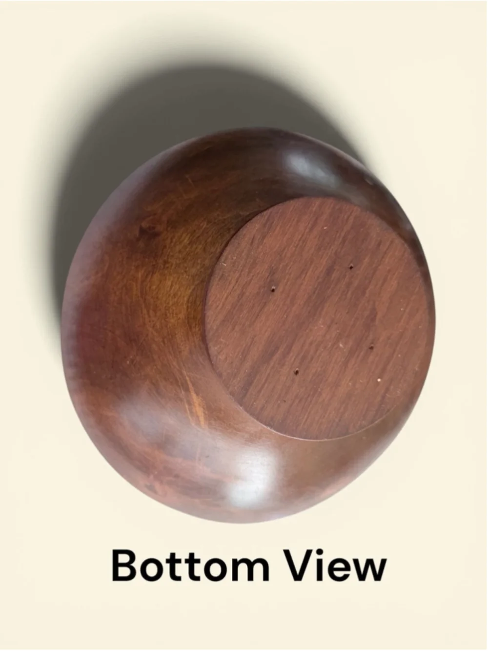 Vintage Hand Turned Wooden Pedestal Bowl 8.5” Primitive Farmhouse Rustic Dough B